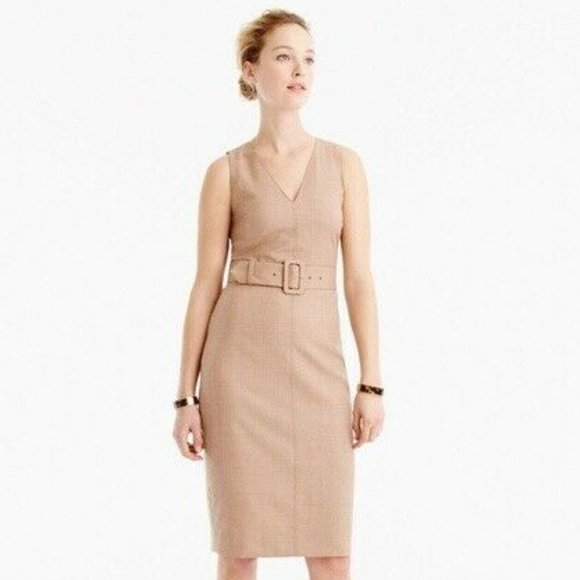 camel sheath dress